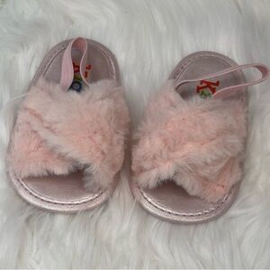 Baby’s Kidgets Pink Fuzzy Slippers